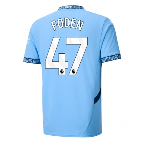 Moški Nogometni dresi Manchester City Phil Foden #47 Domači 2024-25 Kratek Rokav